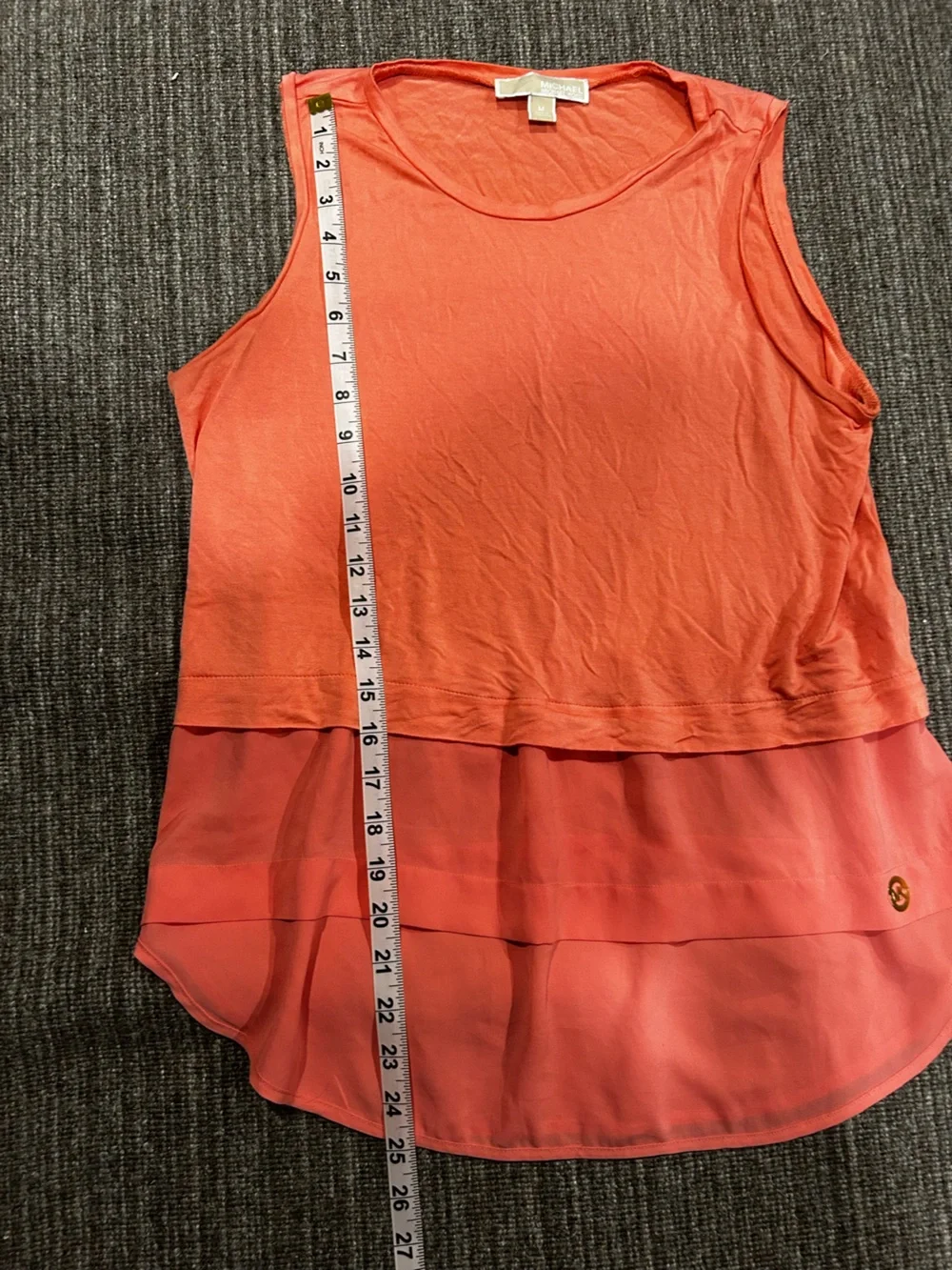 Michael Kors Coral Layered Tank Top women’s medium
